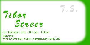 tibor streer business card